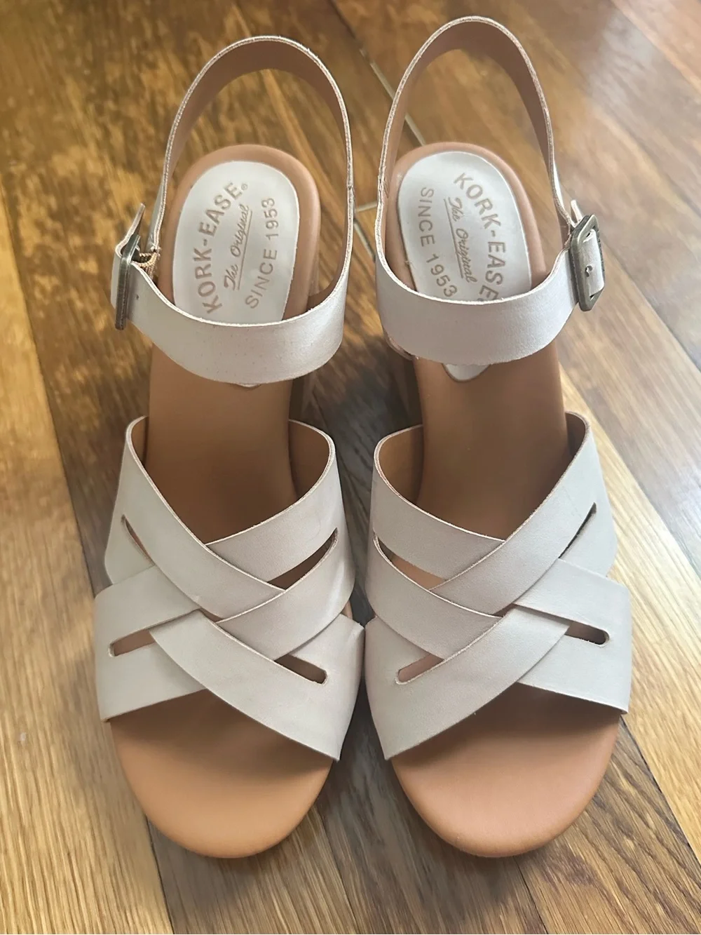 Kork-Ease Hutton Leather Block Heel Sandals